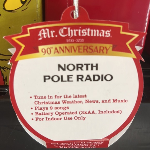 Mr. Christmas Red Retro North Pole Radio-NWT - Picture 8 of 9